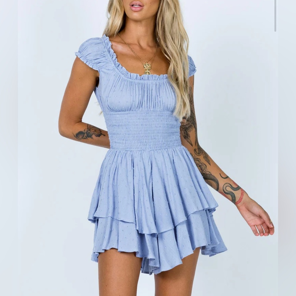 Princess Polly The Love Galore Romper Blue Size US 6